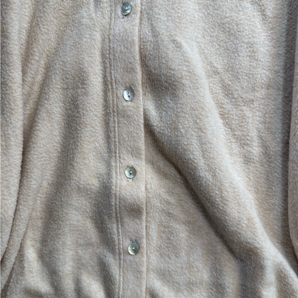 Beige Textured Button-Up Shirt - Picture 3 of 3
